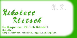 nikolett klitsch business card